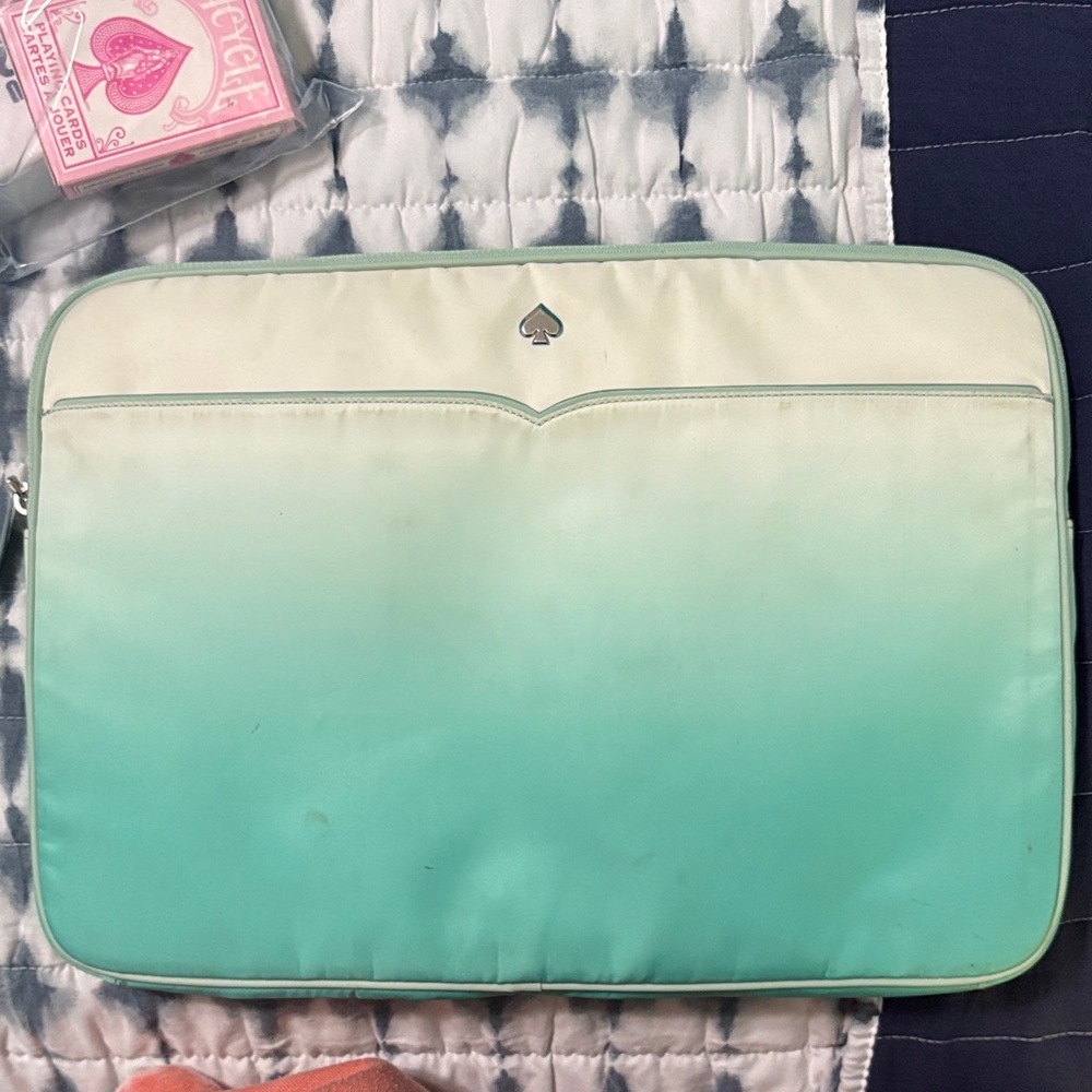 Kate Spade Mint and Cream Laptop Sleeve